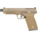 S&W M&P 5.7 NO THUMB SAFETY 5" - 2-22 RD MAGS OPTIC CUT FDE