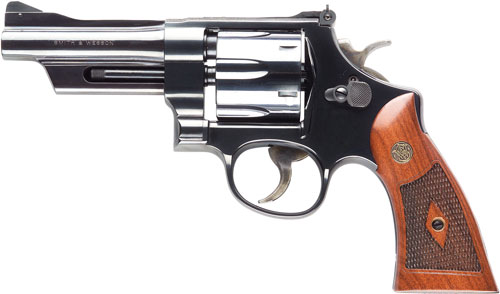 S&W 27 CLASSIC 357MAG 4"AS - BLUED CHECKERED WOOD GRIPS - Image 2