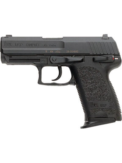 HK USP45 COMPACT V1 45ACP - 3.94" BBL 2-8RD BLACK