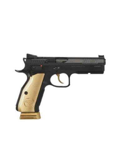 CZ SHADOW 2 GOLD DIGGER OR 9MM - 19RD GOLD GRIP ADJ REAR SIGHT