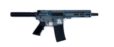 Great Lakes Firearms 223 Wylde GL15223PBLU AR-Pistol 7.5" 1:8" Nitride Barrel Blue Titanium Cerakote