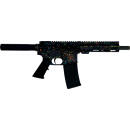 GLFA AR15 PISTOL 223 WYLDE - 7.5" NITRIDE SPLATTER BLACK