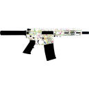GLFA AR15 PISTOL 223 WYLDE - 7.5" NITRIDE SPLATTER WHITE
