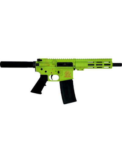 GLFA AR15 PISTOL 223 WYLDE - 7.5" NITRIDE ZOMBIE SPLATTER