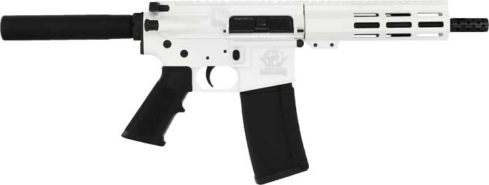GLFA AR15 PISTOL 223 WYLDE - 7.5" NITRIDE BBL WHITE