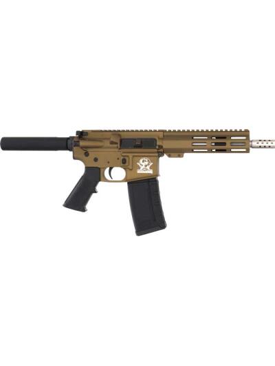 GLFA AR15 PISTOL 223 WYLDE - 7.5" STAINLESS BBL BRONZE