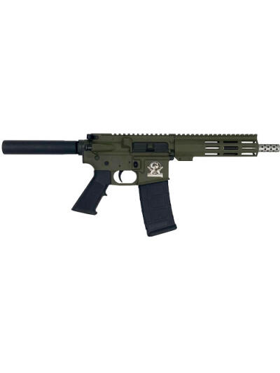 GLFA AR15 PISTOL 223 WYLDE - 7.5" STAINLESS BBL OD GREEN