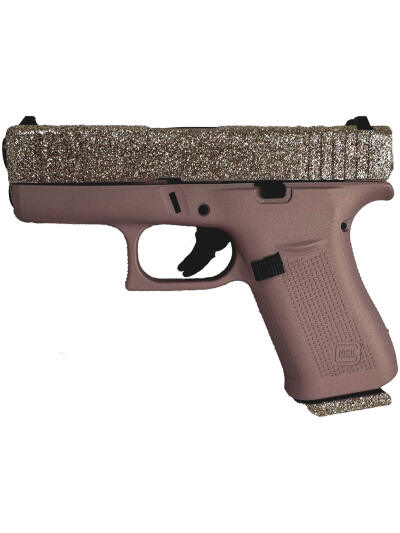 GLOCK 43X 9MM GLITTER GUNZ CHAMPAGNE