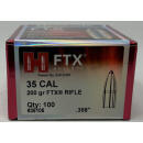 Hornady 35 Cal (.358 Dia) Reloading Bullets For 35 Rem H35105 200 Grain FTX 100 Pieces