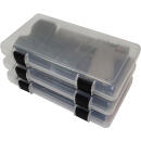 MTM IN-SAFE HANDGUN STORAGE - CASE 12" CLEAR SMOKE 3-PACK