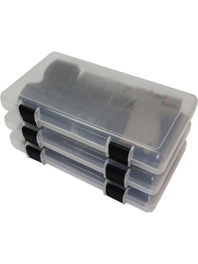 MTM IN-SAFE HANDGUN STORAGE - CASE 12" CLEAR SMOKE 3-PACK