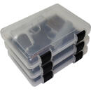 MTM IN-SAFE HANDGUN STORAGE - CASE 9" CLEAR SMOKE 3-PACK