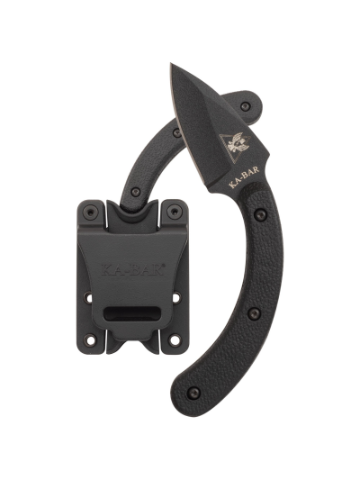Tdi Ladyfingerblack Hard Plastic Sheath, Black Clip, Str Edge