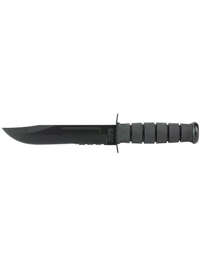 KBAR FIGHTING KNF 7" BLK SRTD W/STH