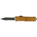 TEMPLAR KNIFE LARGE OTF BRONZE - 3.5" BLACK DAGGER ALUMINUM