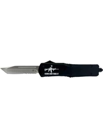 TEMPLAR KNIFE LARGE OTF COME - AND TAKE IT AR 3.5" SILVER BLD