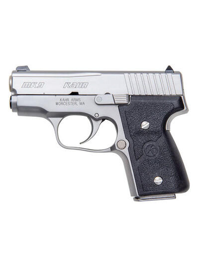 Kahr Arms M9093 MK9 9mm 3" 6+1/7+1 Stainless Steel Black Grips