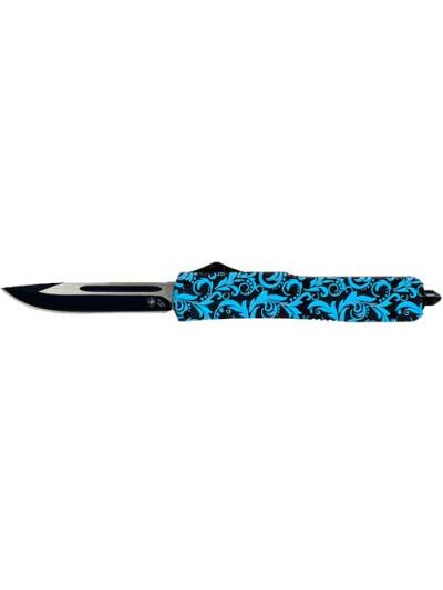 TEMPLAR KNIFE SLIM OTF MAIDEN - TEAL 3.1" BLACK DROP POINT