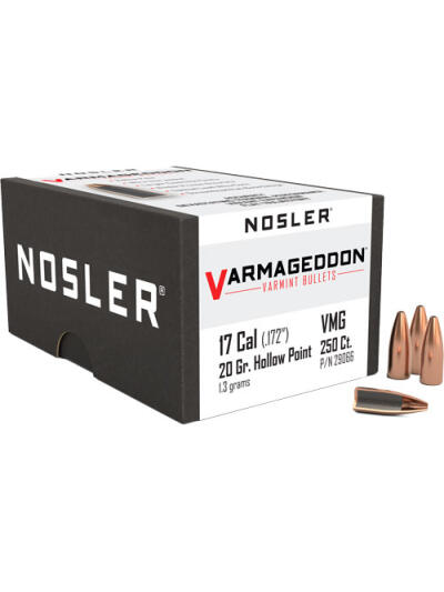 NOSLER BULLETS 17 CAL .172 - 20GR VARMAGEDDON FBHP 250CT
