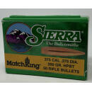 Sierra 375 Cal (.375 Dia) Reloading Bullets Matchking SRAA9350T 350 Grain Hollow Point Boat Tail 50 Pieces