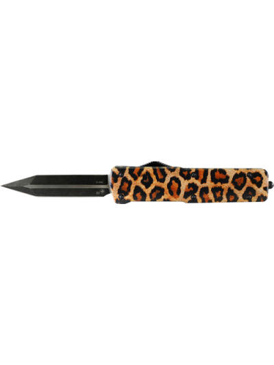 TEMPLAR KNIFE SMALL OTF ALUM - LEOPARD 2.75" BLACK DAGGER