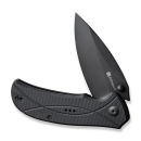 Hyrax Flipper/Thumb Stud Folding Knife 3.30"" Black 9Cr18MoV Leaf Shaped Plain Edge Blade, Black G10 Handle