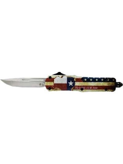 TEMPLAR KNIFE SMALL OTF TEXAN - 2.75" SILVER DROP POINT