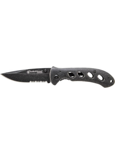 S&W OASIS SMALL LINER LOCK - KNIFE 2.6" STONEWASH BLADE