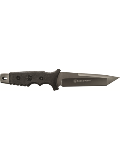 Fixed Blade Tanto 9Cr17 High Carbon Steel HL1 Rubber Handle w/Lanyard Hole and Ambidextrous Sheath