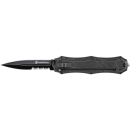 OTF Assist, Finger Actuator, Black 40% Serrated Spear Point Blade AUS-8. No Ship CA, NY, MA