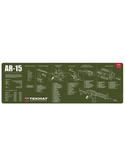 TEKMAT GUN CLEANING MAT AR-15 OLIVE DRAB