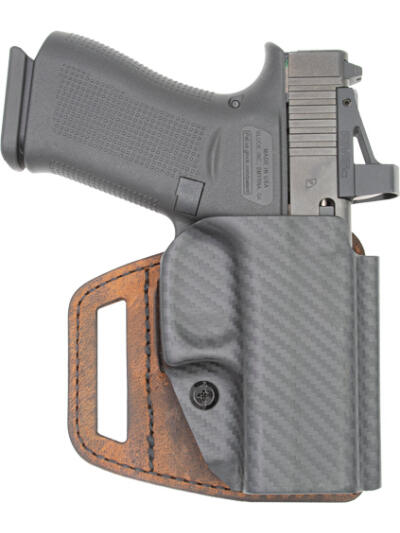 VERSACARRY VSLIDE HOLSTER OWB - HYBRID SF HELLCAT POLY/BROWN