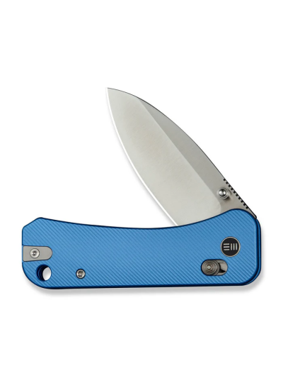 WEKNIFE Banter 2 Thumb Stud & Crossbar Lock Knife Blue Aluminum Handle