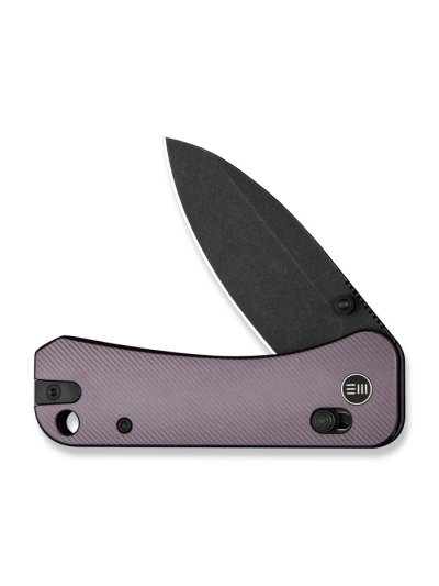 WEKNIFE Banter 2 Thumb Stud & Crossbar Lock Knife Purple Aluminum Handle