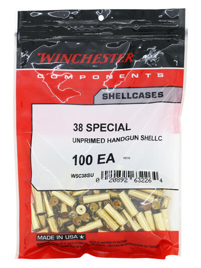 WINCHESTER UNPRIMED CASES - 38 SPECIAL 100 PACK 20PK/CS