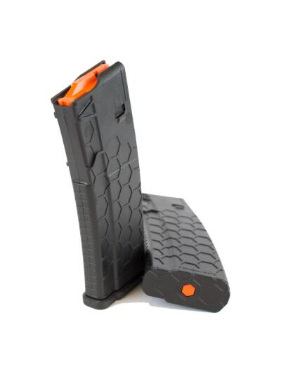 Sentry Hexmag Series 2 AR-15/M4/M16 Rifle Magazine Black with Orange Follower .223/5.56x45mm 10/rd