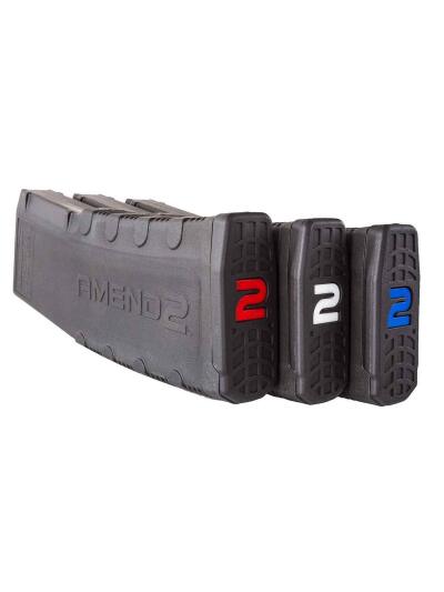 Amend2 AR-15 Rifle Magazine With Red White and Blue Internals - Black 30/rd 3/pk