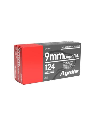 Aguila Handgun Ammunition 9mm Luger 124 gr FMJ 1115 fps 50/ct