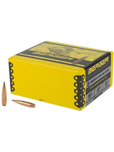 Berger Match Grade Tactical Bullets .338 cal .338" 300 gr Hybrid OTM Tactical 250/ct
