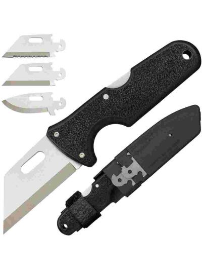 Cold Steel Click-N-Cut Exchangeable Blade Knife Black BDS - 2-1/2" Blade Satin