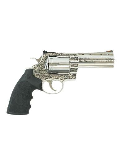 Colt Anaconda "Filigree Frame and Barrel" Handgun .44 Rem Mag 6rd Capacity 4.25" Barrel Stainless Frame