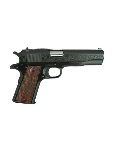 Colt 1911 Gov't Model Handgun .45 ACP 7rd Magazine 5" Barrel Black with Filigree Frame and Barrel