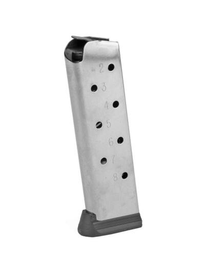 Colt 1911 Gov't/Commander Handgun Magazine Stainless with Base Pad .45 ACP 8/rd