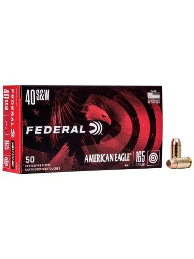 American Eagle Handgun Ammunition .40 S&W 165 gr FMJ 1130 fps 1000/ct