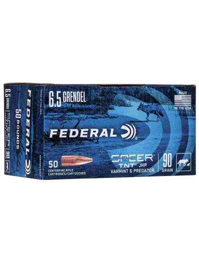 Federal American Eagle Varmint & Predator Rifle Ammunition 6.5 Grendel 90 gr JHP 50/ct