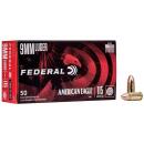American Eagle Handgun Ammunition 9mm Luger 115 gr FMJ 1180 fps 1000/ct Case