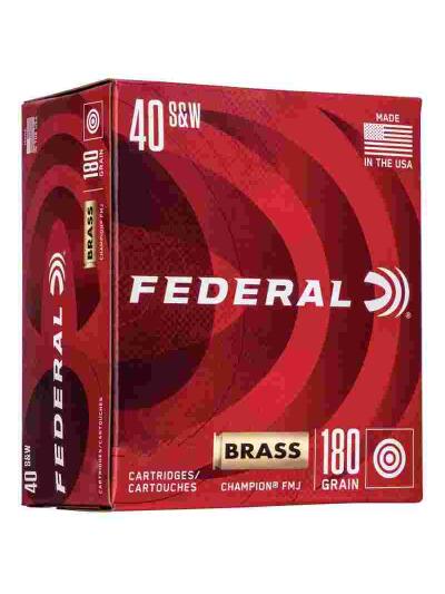 Federal Champion Handgun Ammunition .40 S&W 180gr FMJ 1000 fps 400/ct (Bulk Box)