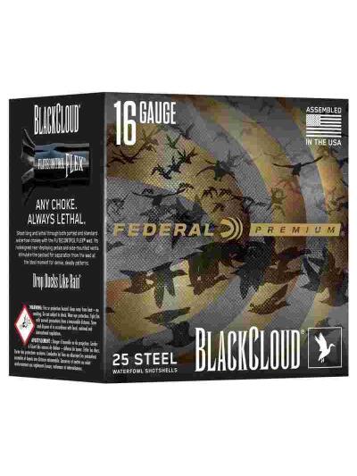 Federal Black Cloud Waterfowl Shotshells 16ga 2-3/4" 7/8oz 1450fps #4 25/ct