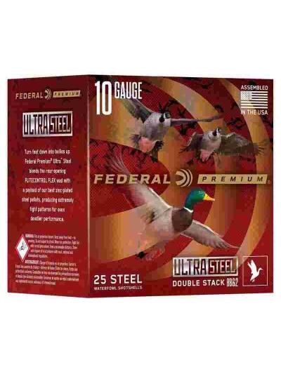 Federal Ultra Steel Shotshells 10ga 3-1/2" 1-5/8oz 1400 fps #1 & BBB 25/ct