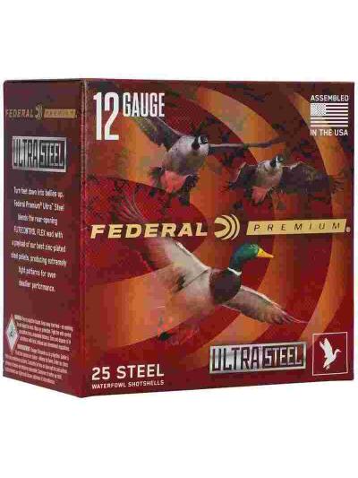 Federal Ultra Steel Shotshells 12ga 3-1/2" 1-1/2oz 1500 fps #2&4 25/ct